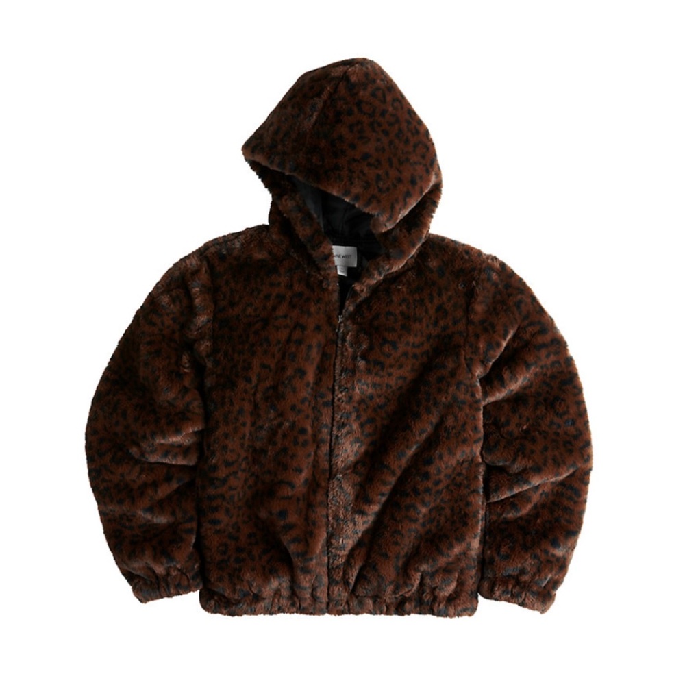 Women’s Nine West Faux-Fur Hooded Jacket - Size Medium